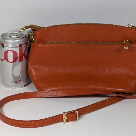 Divina Firenze Genuine Leather Crossbody Bag Made In Italy - Picture 1 of 14